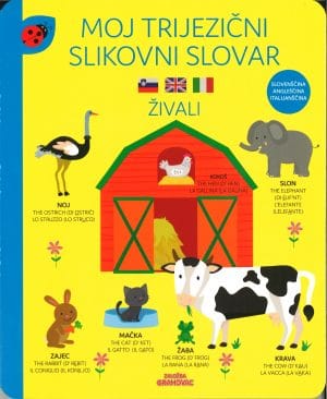 Moj trijezični slikovni slovar, Živali, SLO-ANG-ITA