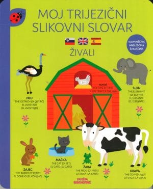 Moj trijezični slikovni slovar, Živali, SLO-ANG-ŠPA