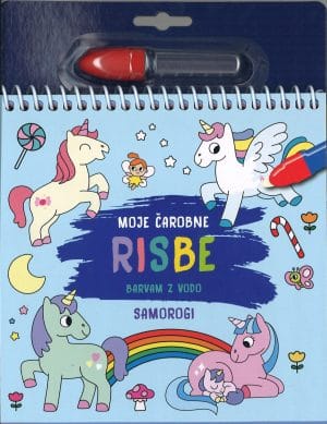 Moje čarobne risbe (barvam z vodo), Samorogi