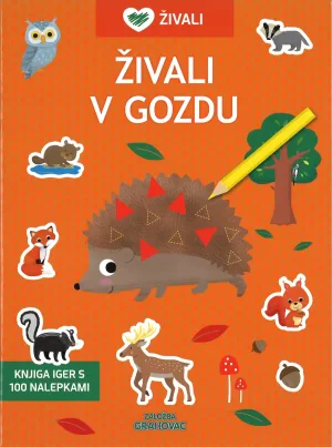 Knjiga iger s 100 nalepkami, Živali v gozdu