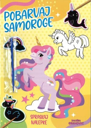 Pobarvaj samoroge in spraskaj nalepke