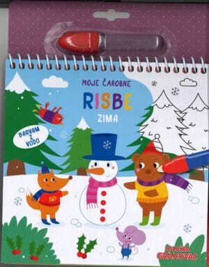 Moje čarobne risbe (barvam z vodo), Zima